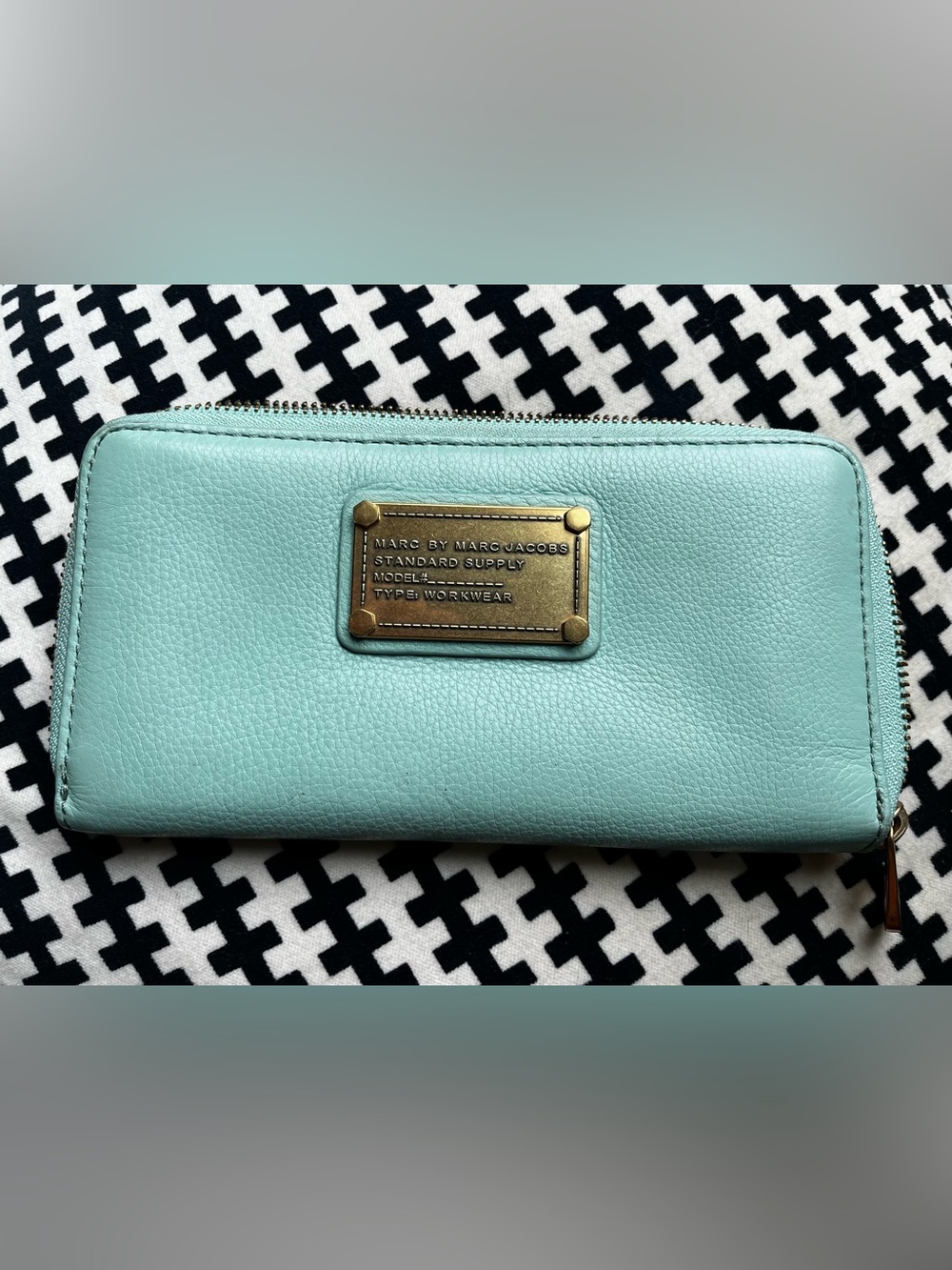 Marc by Marc Jacobs Classic Q Zip-Around Long Leather Wallet - Mint Green NWOT